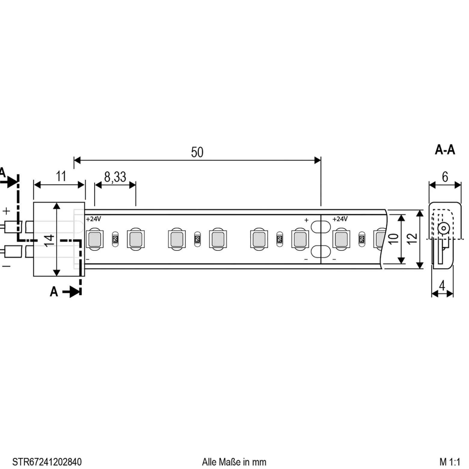 EVN STR6724 Tira LED IP67 5m 72W 4.000K