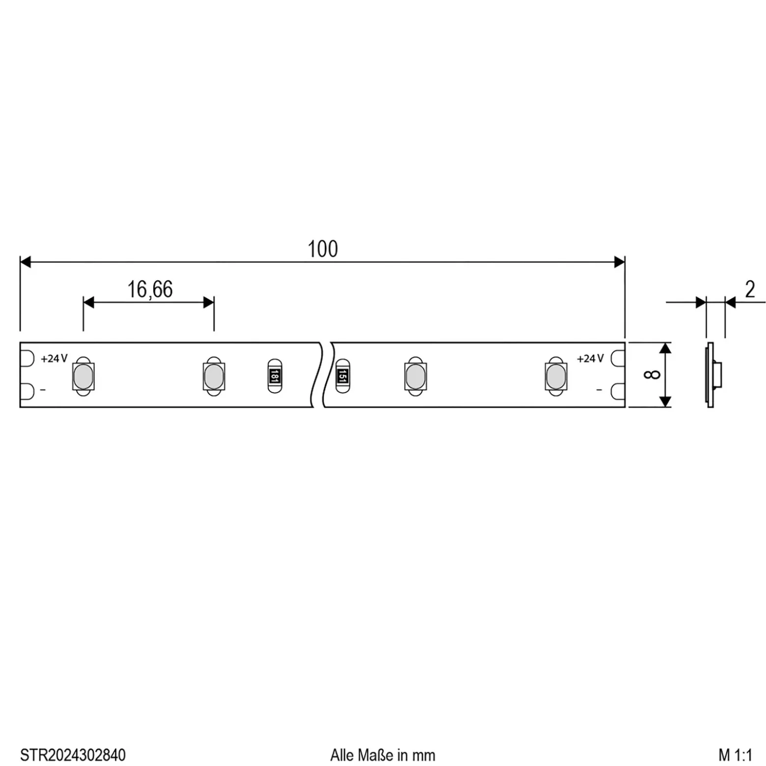 EVN STR2024 Tira LED IP20 5m 24W 4.000K