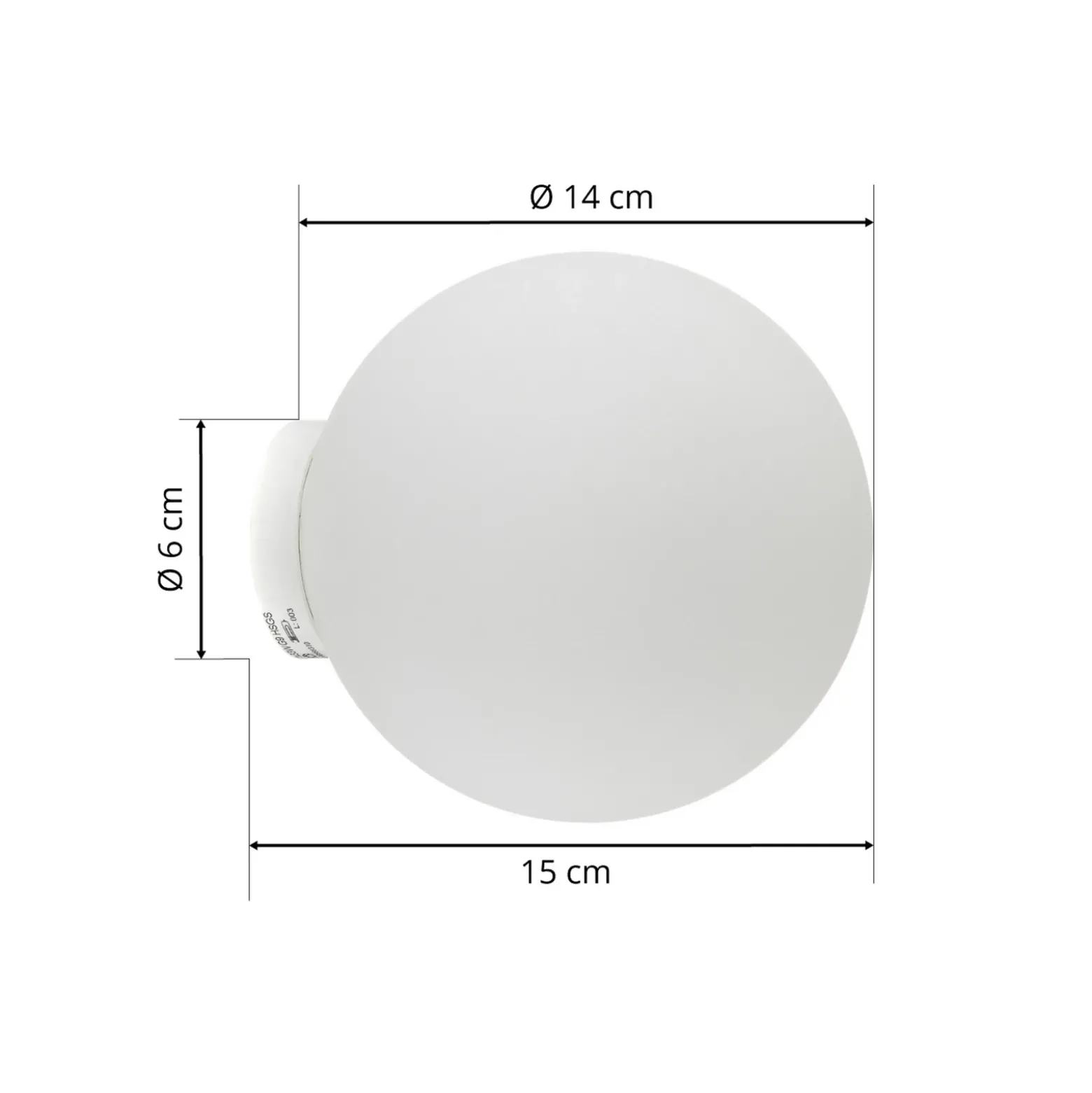 Fabbian Lumi Sfera aplique de vidrio, Ø 14 cm