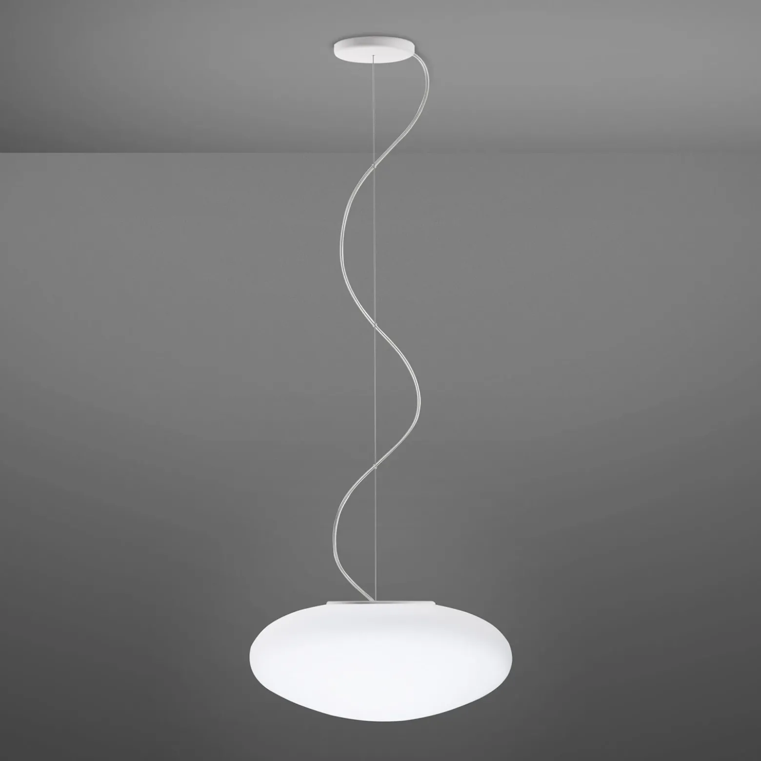 Fabbian Lumi White lámpara colgante vidrio Ø 42 cm