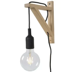 Fix aplique de pared, portalámpara negro