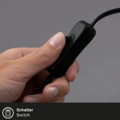 Fix lámpara de pinza, pantalla de metal, negro