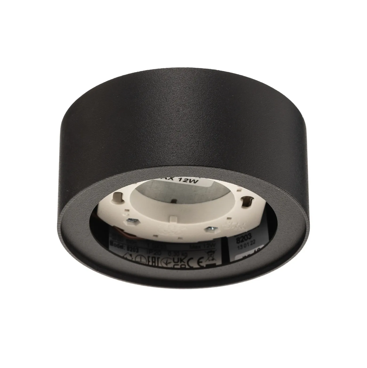 Flea downlight de techo de acero, negro