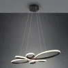 Fly lámpara colgante LED, negro mate, 3.000 K, 83 cm x 45 cm