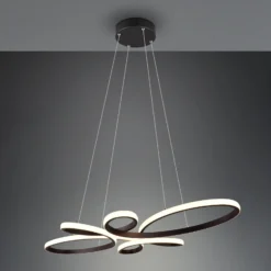 Fly lámpara colgante LED, negro mate, 3.000 K, 83 cm x 45 cm