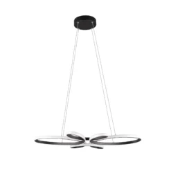 Fly lámpara colgante LED, negro mate, 3.000 K, 83 cm x 45 cm