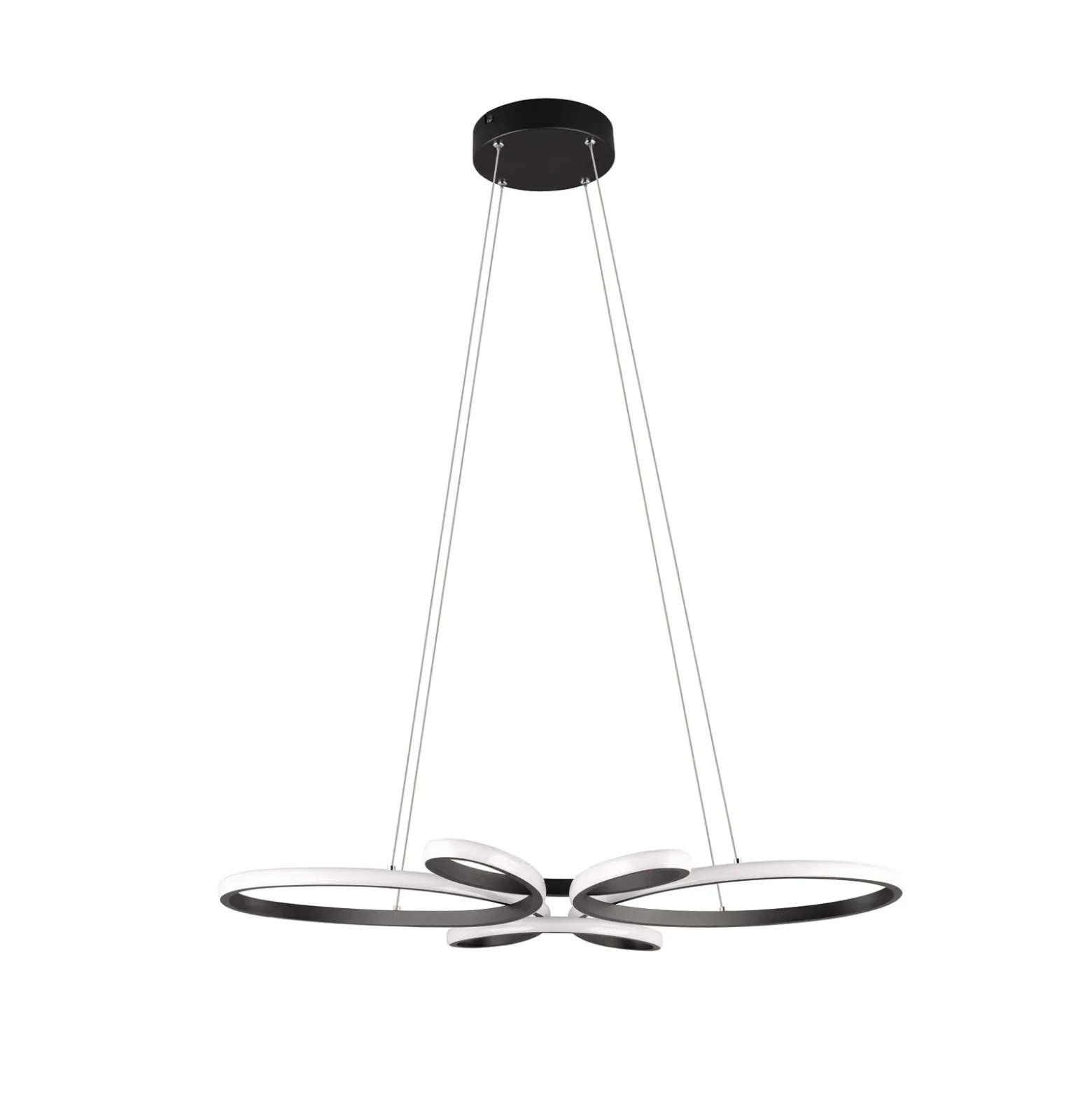 Fly lámpara colgante LED, negro mate, 3.000 K, 83 cm x 45 cm