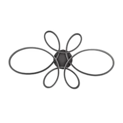 Fly Plafón LED, negro mate, 3.000 K, 83 cm x 45 cm