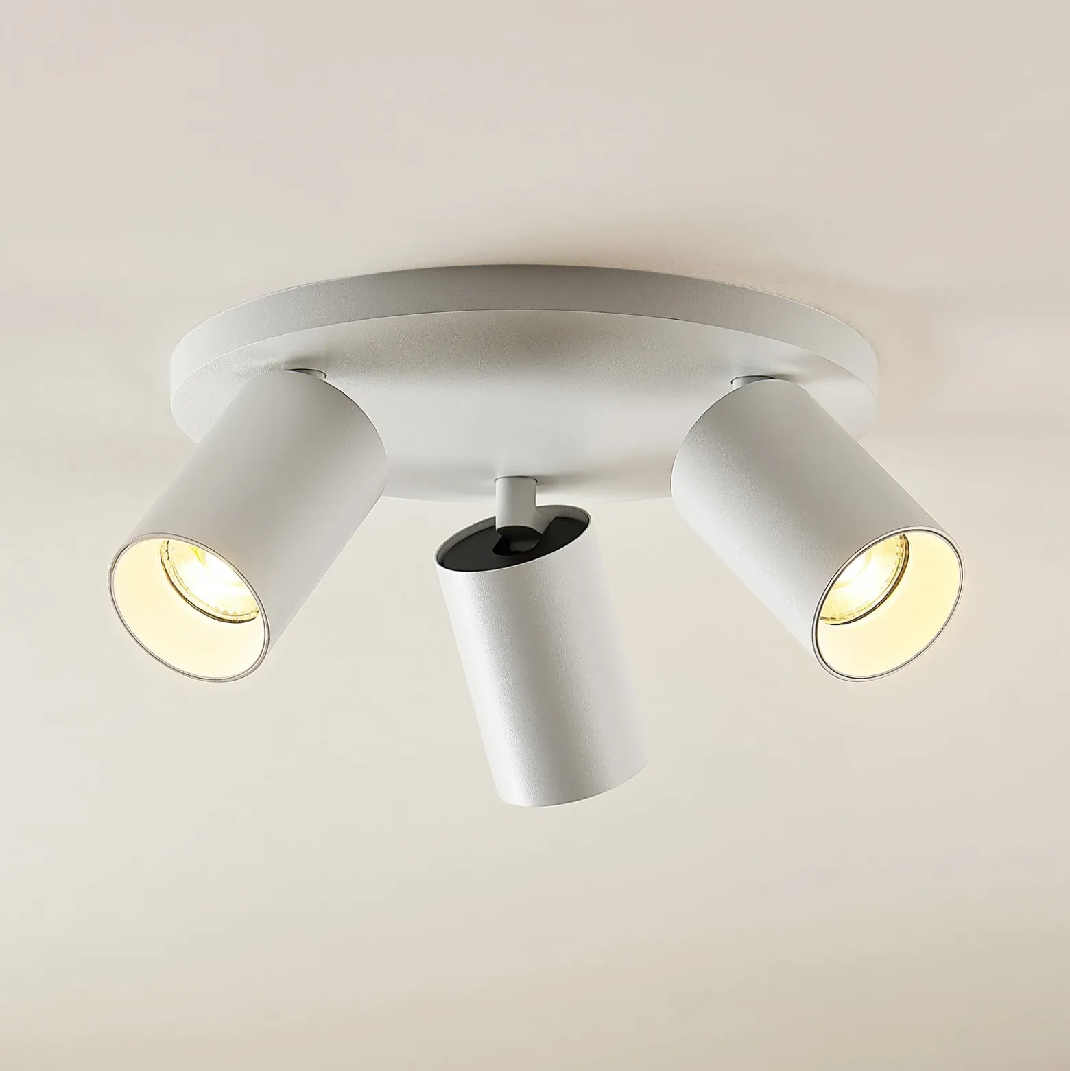 Foco Arcchio Brinja, blanco, redondo, Ø 6 cm, 3 luces, GU10