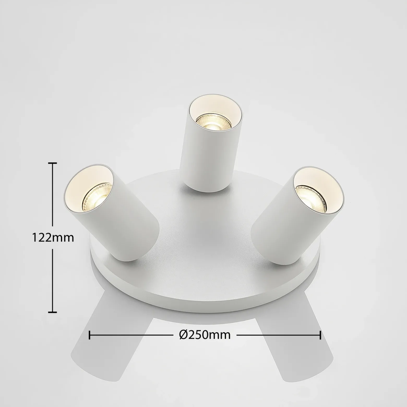 Foco Arcchio Brinja, blanco, redondo, Ø 6 cm, 3 luces, GU10