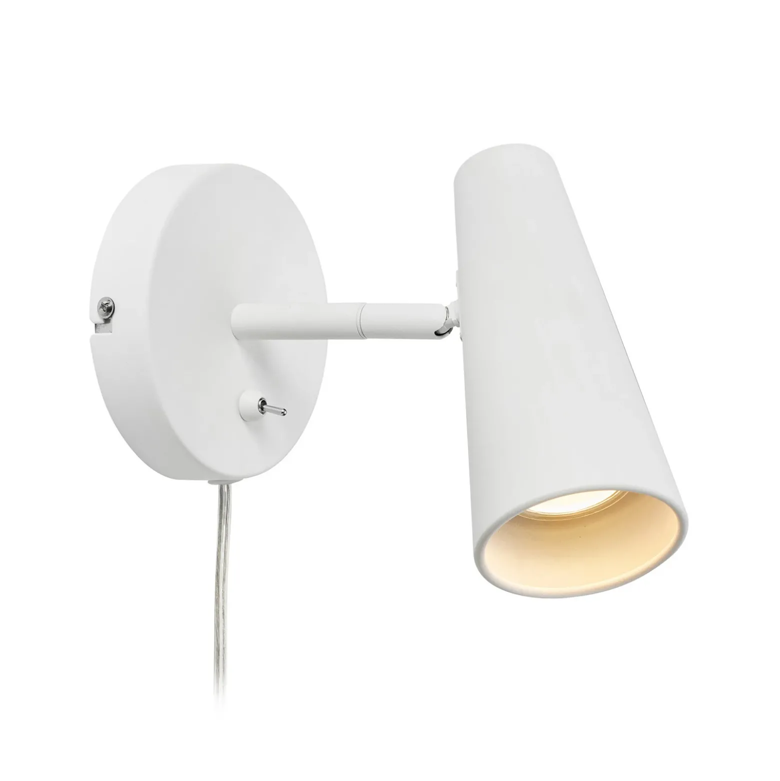 Foco Crest metal blanco, interruptor basculante