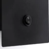 Foco de pared Ayr, negro mate, altura 20 cm, metal