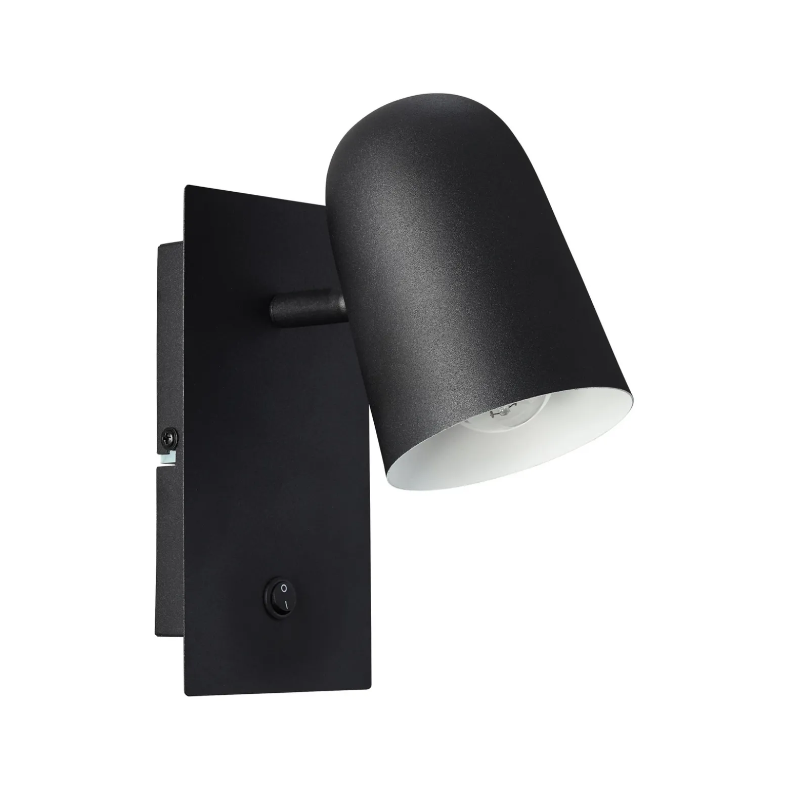 Foco de pared Ayr, negro mate, altura 20 cm, metal