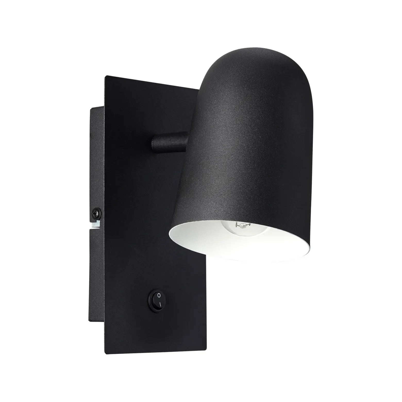Foco de pared Ayr, negro mate, altura 20 cm, metal