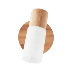 Foco de pared Babsan, Ø 10 cm, madera clara, bambú
