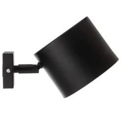 Foco de pared Bot, negro, móvil