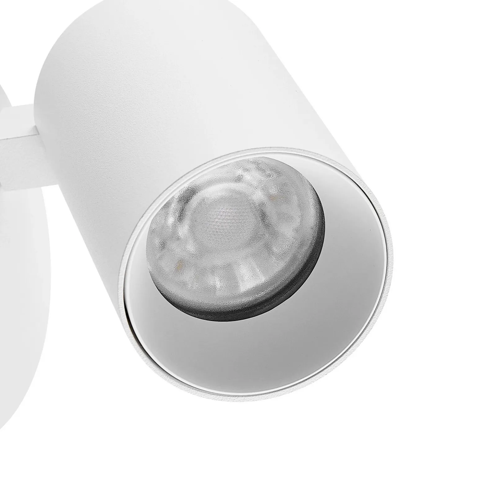 Foco de pared CAN TILT, blanco, Ø 10 cm, metal, interruptor, USB