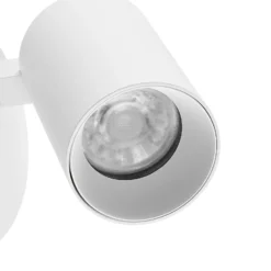 Foco de pared CAN TILT, blanco, Ø 10 cm, metal, interruptor, USB