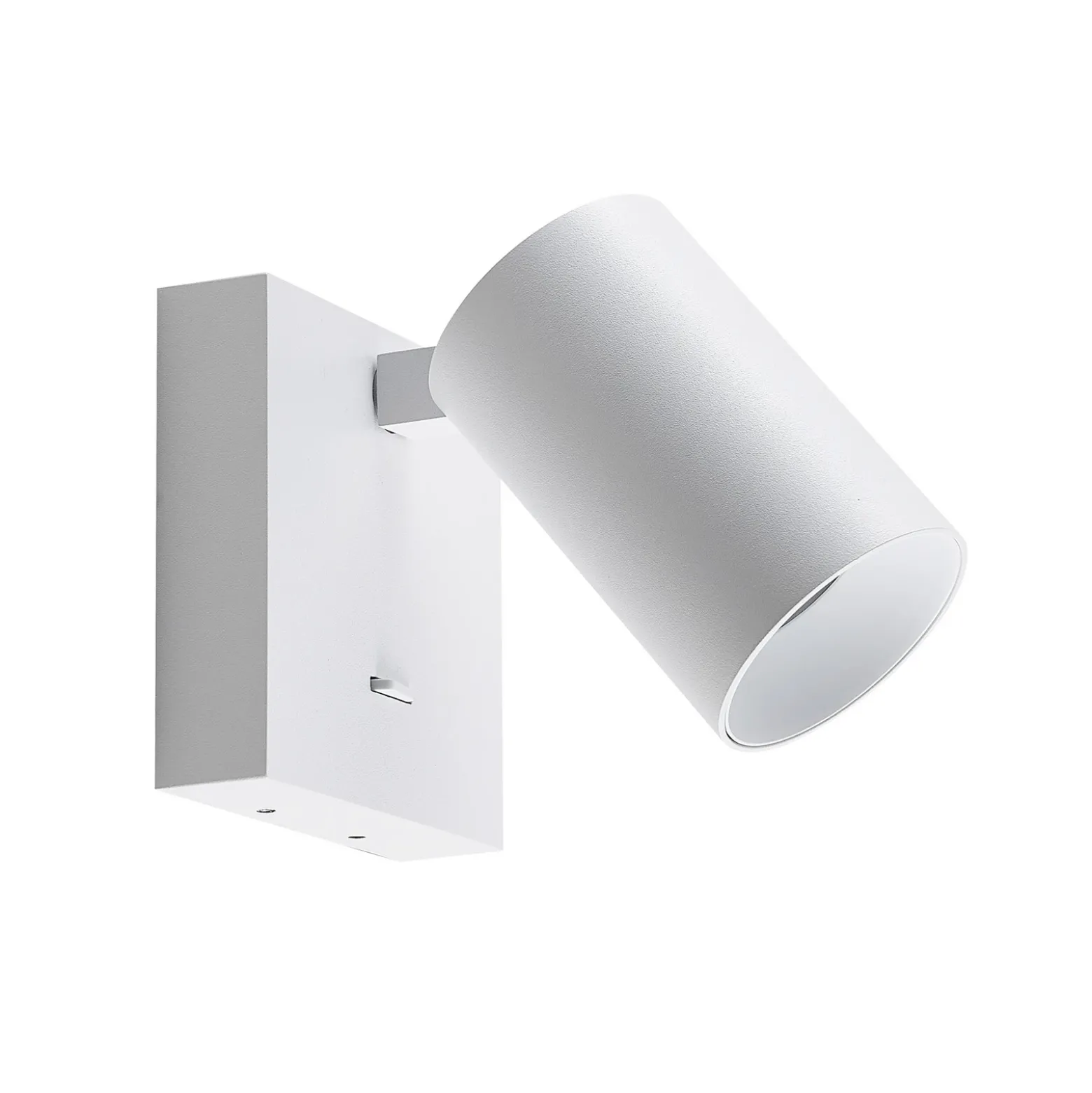 Foco de pared CAN TILT, blanco, 10 x 10 cm, metal, interruptor GU10