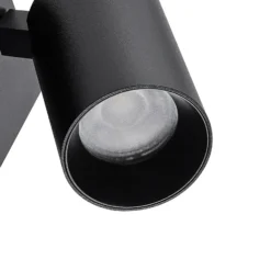 Foco de pared CAN TILT, negro, 10 x 10 cm, metal, interruptor USB