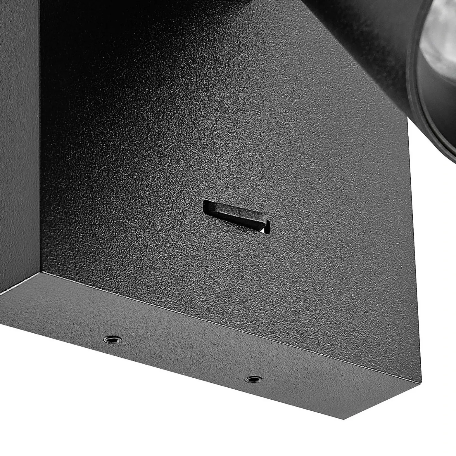 Foco de pared CAN TILT, negro, 10 x 10 cm, metal, interruptor GU10