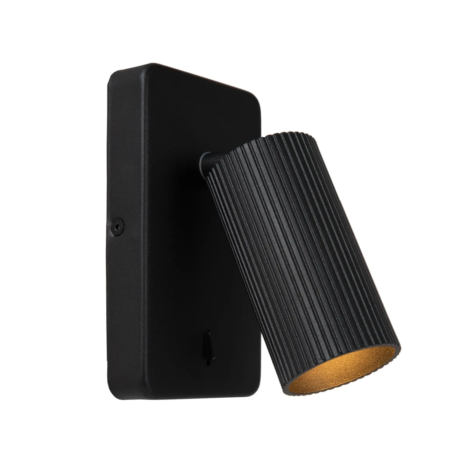 Foco de pared Clubs, 1 luz, negro
