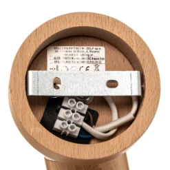 Foco de pared Cre de madera, 1 luz