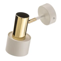 Foco de pared Destin, 1 luz, blanco/latón