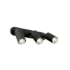 Foco de pared Eye Spot de 3 luces, negro