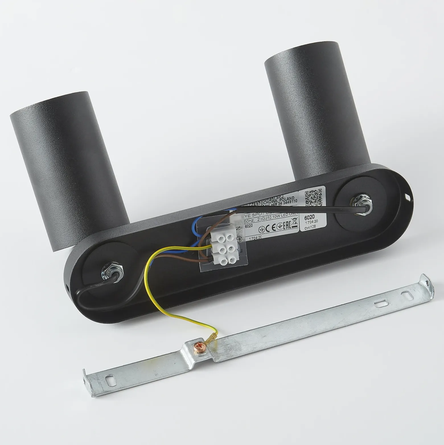 Foco de pared Eye Spot 2 luces, negro