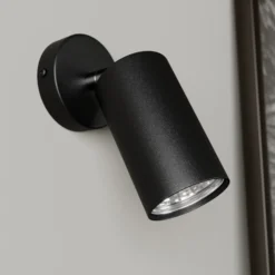 Foco de pared Eye Spot 1 luz, negro