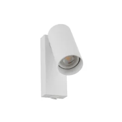 Foco de pared FOURTY, blanco, altura 17 cm, metal, GU10