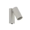 Foco de pared FOURTY, gris claro, altura 17 cm, metal, GU10
