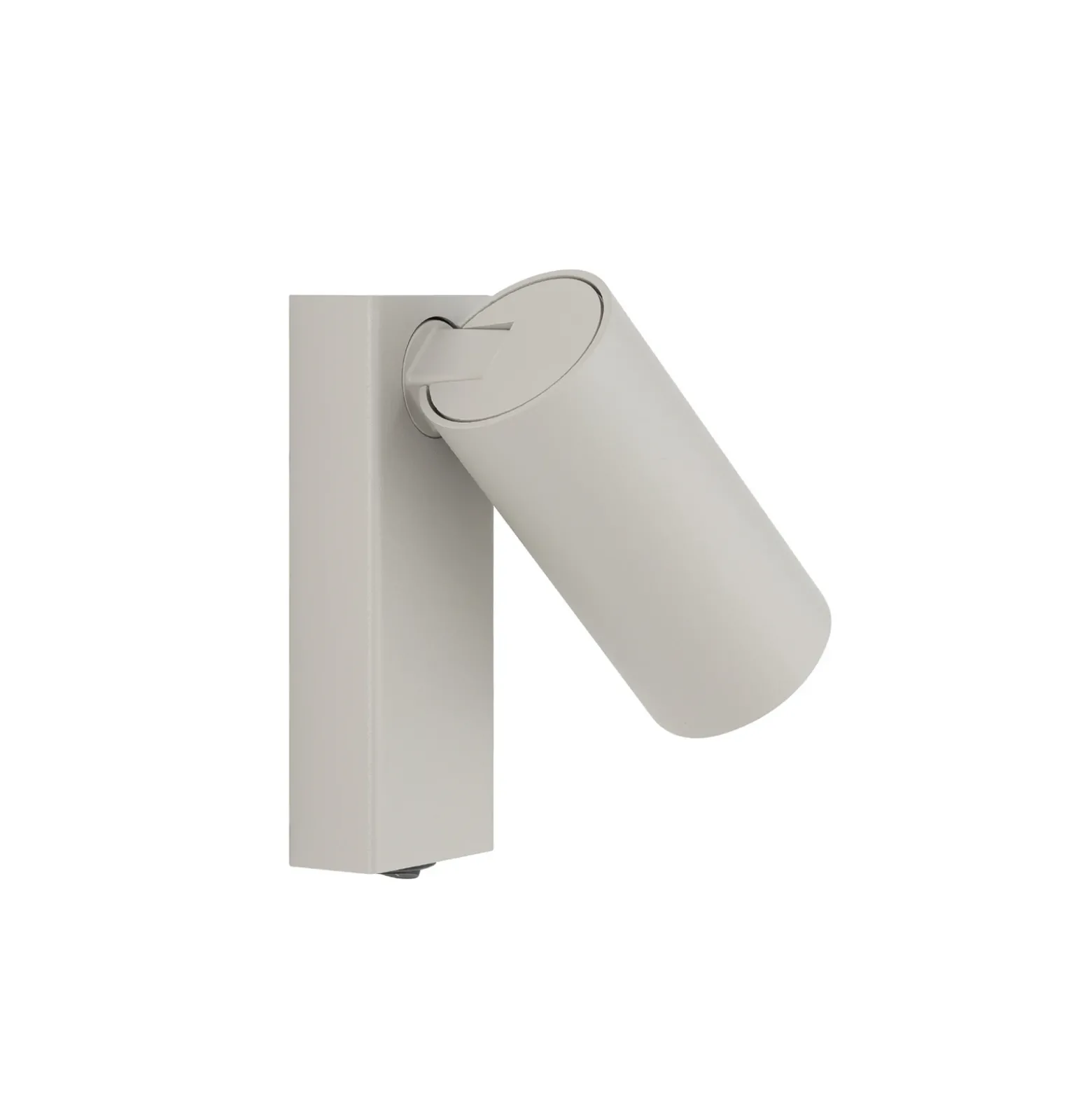 Foco de pared FOURTY, gris claro, altura 17 cm, metal, GU10