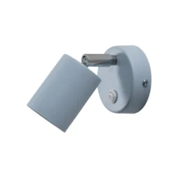 Foco de pared Fun, azul claro, 14 cm de altura, regulable, GU10