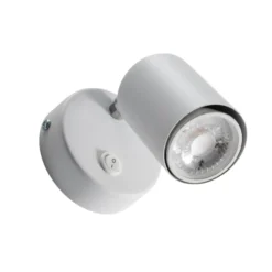 Foco de pared Fun, blanco, 14 cm de altura, regulable, GU10