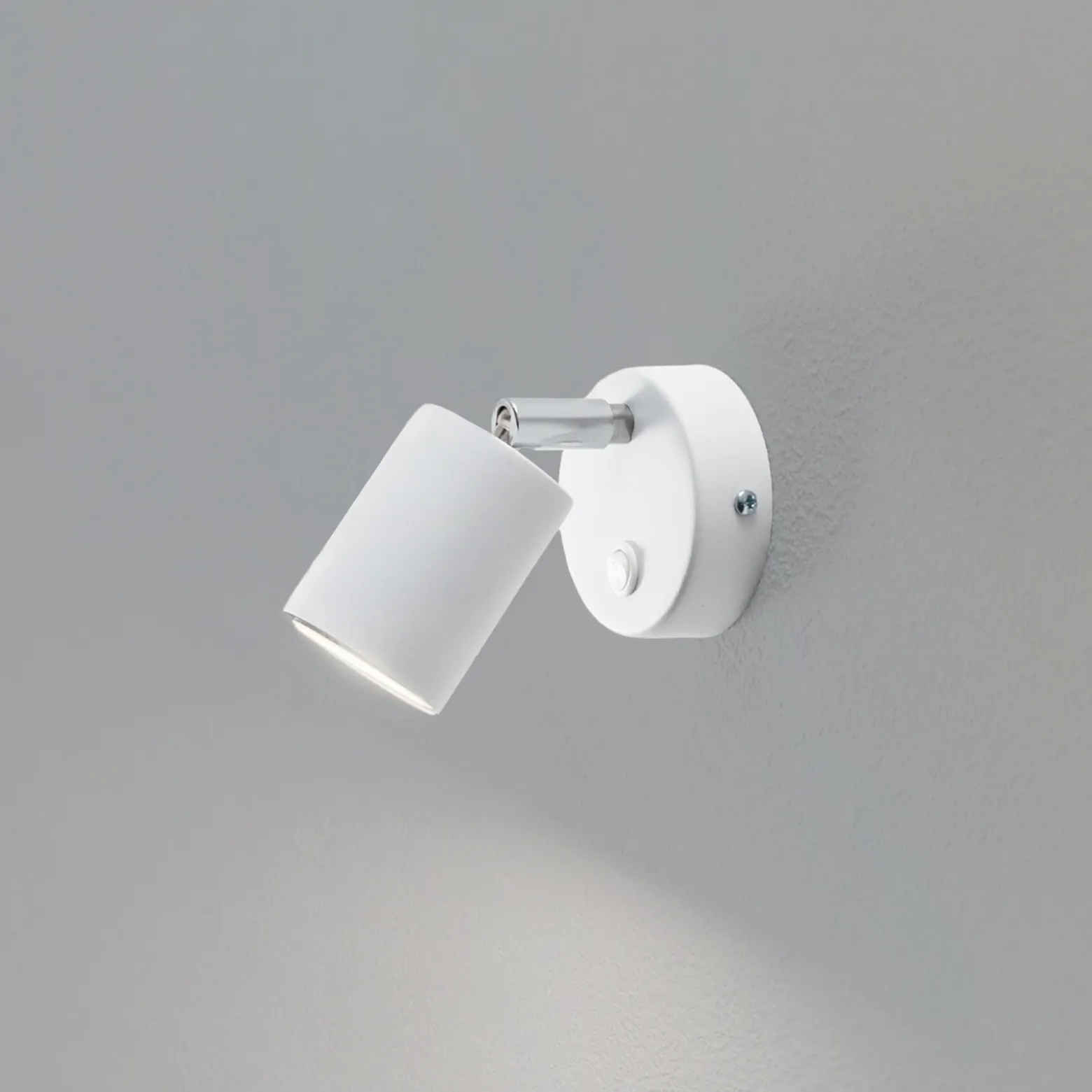 Foco de pared Fun, blanco, 14 cm de altura, regulable, GU10