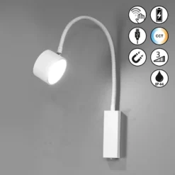 Foco de pared LED recargable Magnetics flex, blanco, atenuable, CCT