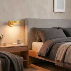 Foco de pared Lili, amarillo, Ø 14 cm, GX53