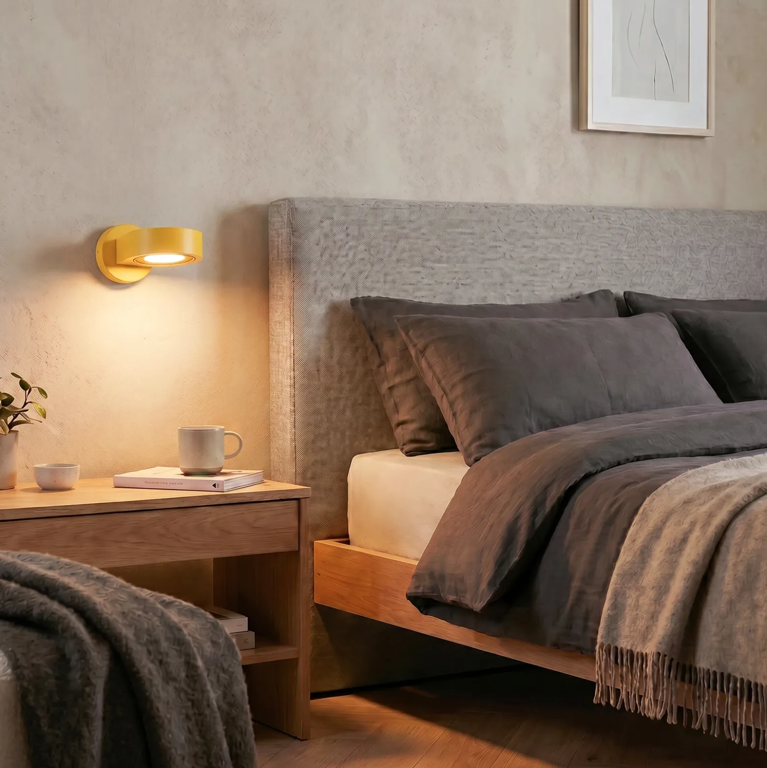 Foco de pared Lili, amarillo, Ø 14 cm, GX53