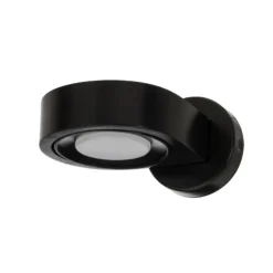 Foco de pared Lili, negro, Ø 14 cm, GX53