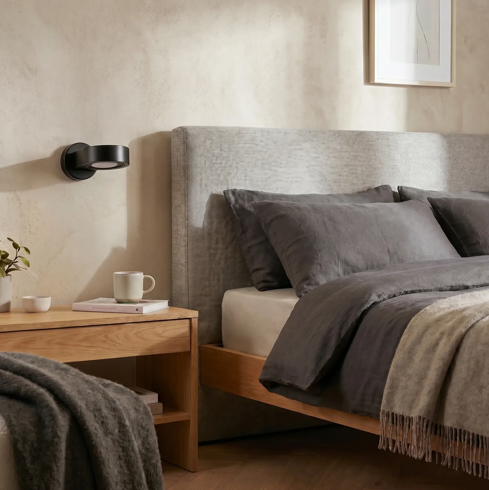 Foco de pared Lili, negro, Ø 14 cm, GX53