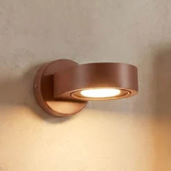 Foco de pared Lili, terracota, Ø 14 cm, GX53
