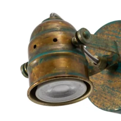 Foco de pared Lindby Leonor, verde, metal, 1 luz, 9,5 cm