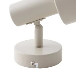 Foco de pared Lindby Ovelia, beige, metal, E27