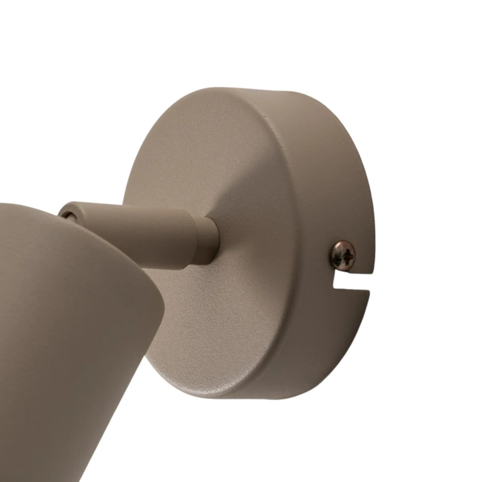 Foco de pared Link, beige, ancho 8 cm, acero