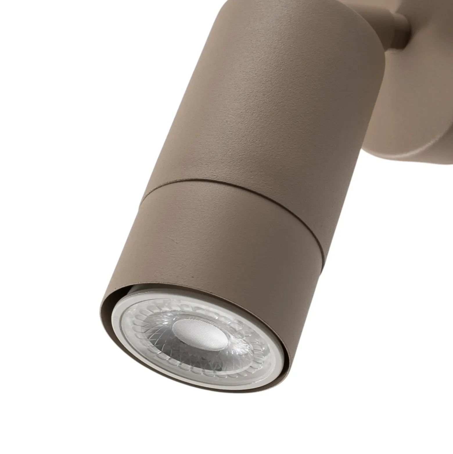 Foco de pared Link, beige, ancho 8 cm, acero