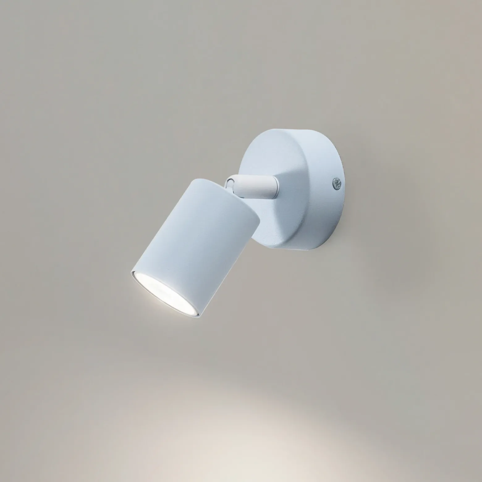 Foco de pared Livia, azul, 13 cm, metal, regulable, GU10