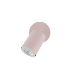 Foco de pared Livia, rosa, 13 cm, metal, regulable, GU10
