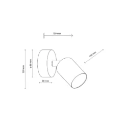 Foco de pared Livia, rosa, 13 cm, metal, regulable, GU10